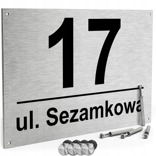 Printima Hausnummer 32 x 21 cm + Universalstifte 6 x 30 mm 4 Stk.