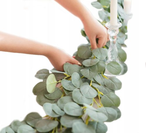 Künstliche Blumen und Früchte KÜNSTLICHE EUKALYPTUS-GIRLANDE FÜR BALKONWAND, 2M