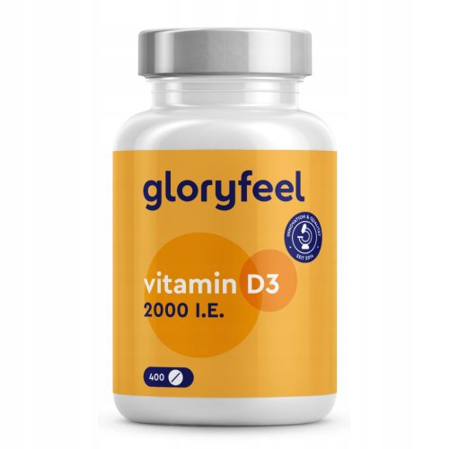 Gloryfeel Vitamin D3 Tabletten: Einfach zu schlucken, laktosefrei, 400 Stück
