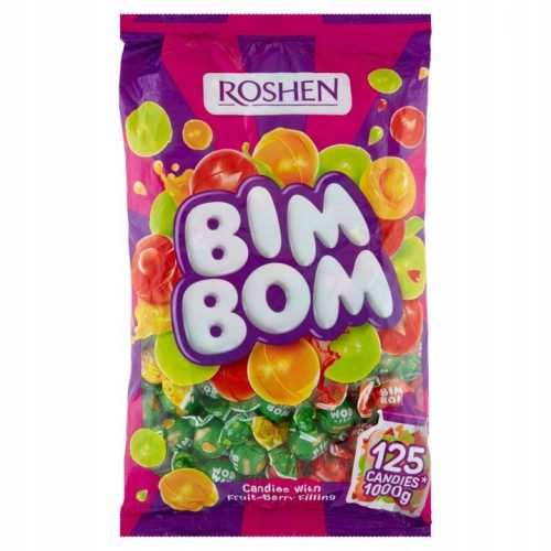 Roshen Bim-Bom Gefüllte Karamellbonbons 2kg – Vielfältige Geschmacksrichtungen