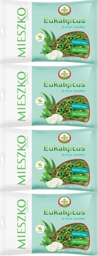 Eukalyptus-Minz Bonbons von Mieszko, 1 kg Packung x4 - Erfrischend und Intensiv