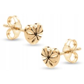  GOLD-HERZ-OHRRINGE, DIAMANT-HERZEN 333