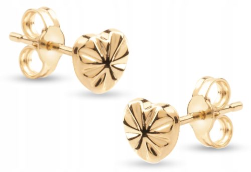  GOLD-HERZ-OHRRINGE, DIAMANT-HERZEN 333