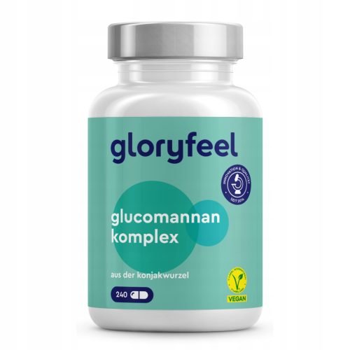 Gloryfeel Glukomannan-Komplex in hoher Dosierung - 240 vegane Kapseln