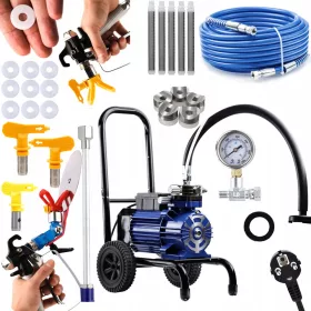   ROSFIX 3500 W HYDRODYNAMISCHER LACKIERGENERATOR-SATZ, DÜSEN, LANZE, SCHNEIDER