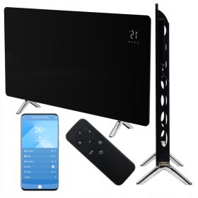    Infrarot-Heizung, 720 W, Infrarot-Strahlendes WLAN-Panel aus schwarzem Glas