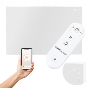    INFRAROT-Heizung 720 W INFRAROT STRAHLENDES weißes WiFi-Panel mit Fernbedienung