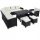 Ein Satz Garten- und Terrassenmöbel Casaria Technorattan Gartenmöbel-Set, Beige, 12-teilig.