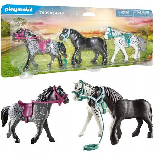  Playmobil Drei Pferde: Fries, Knabstrup und andalusisches Pferd 70999
