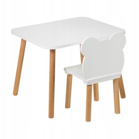  KINDERMÖBEL-SET, TISCH 50x60 UND BÄRENSTUHL