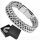  Wunderschönes Herrenarmband aus Stahl im Hip-Hop-Punk-Stil. Geschenk für den Ehemann eines Mannes