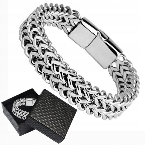  Wunderschönes Herrenarmband aus Stahl im Hip-Hop-Punk-Stil. Geschenk für den Ehemann eines Mannes