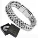  Wunderschönes Herrenarmband aus Stahl im Hip-Hop-Punk-Stil. Geschenk für den Ehemann eines Mannes