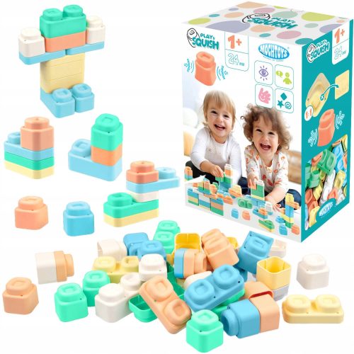  WEICHE SENSORISCHE BLÖCKE für Kinder SET 24 Stück MOCHTOYS Polish