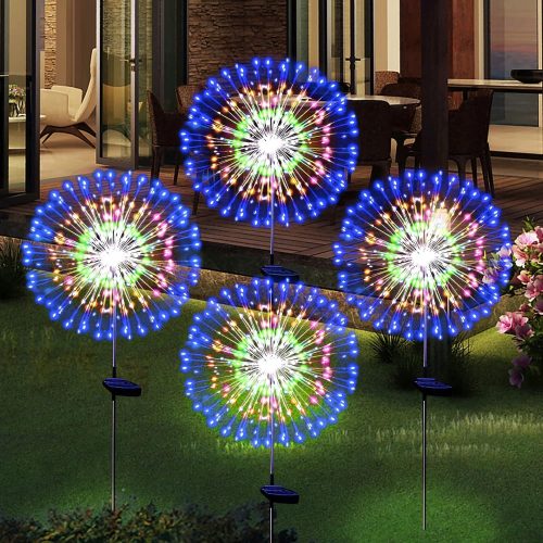 Hängende Gartenleuchten 4x Solar-Feuerwerkslichter, LED-Gartenlampen