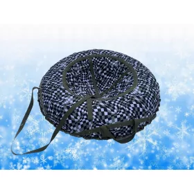    Schlittenrutschen auf aufblasbarem Schneerad 90 cm Grün / Khaki