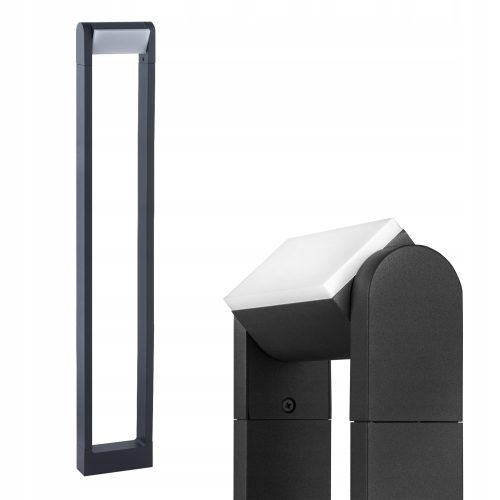  Rechteckiger Lichtmast LVT, integrierte LED-Quelle, 80 cm, schwarz