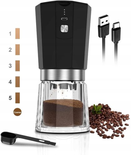  MatMay elektrische Mühle ELEKTRISCHE BRENNMÜHLE ZUM MAHLEN VON KAFFEEBOHNEN 46 W schwarz