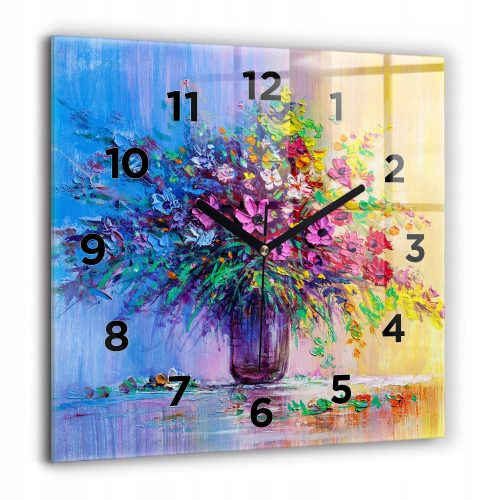 Uhr für zu Hause Wallfluent-Wanduhr, Blautöne, 60 cm