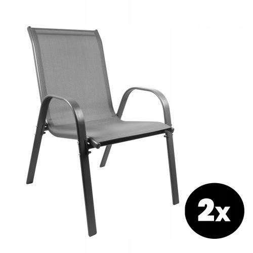 Stühle für Garten, Terrasse und Balkon Aga Gartenstuhl, schwarzes Metall