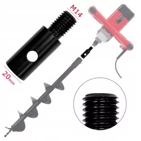 Adapter für Elektromixer - M14 Mixer > 20 mm Erdbohrer