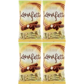   Roshen Konafetto Bianco Waffelröllchen mit Milchfüllung und Kakaoglasur, 1 kg (4er-Pack)