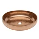 Rundes Aufsatzwaschbecken aus Cerames. Waschbecken aus Kupfer