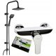 Kuchinox ONDO Aufputz-Duschset + Valvex Black & Chrome Duscharmatur