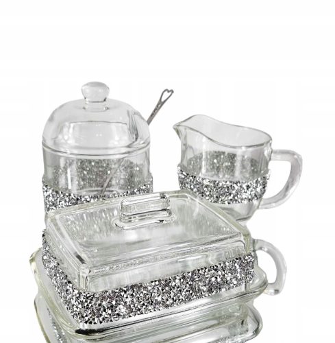 Coole, lustige Gadgets Glamour-Set als GESCHENK Zuckerdose, Butterdose, glamouröses Milchkännchen, PIRYT