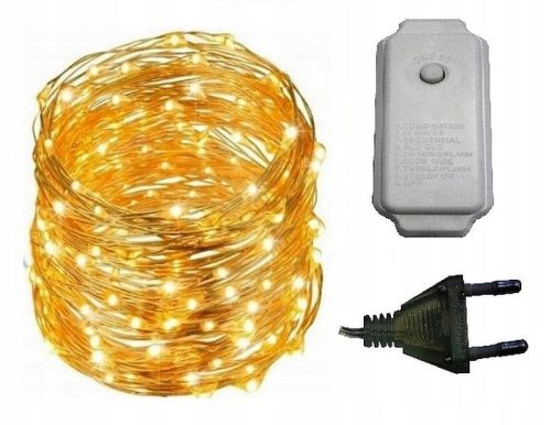  SCHLAUCHLEUCHTEN, KETTENDRAHT, Mini-LED, 100 Stück, 10 m, 230 V, 6 Beleuchtungsmodi