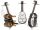 Weinregale Metallständer 4 Flaschen 2 Gläser Cello