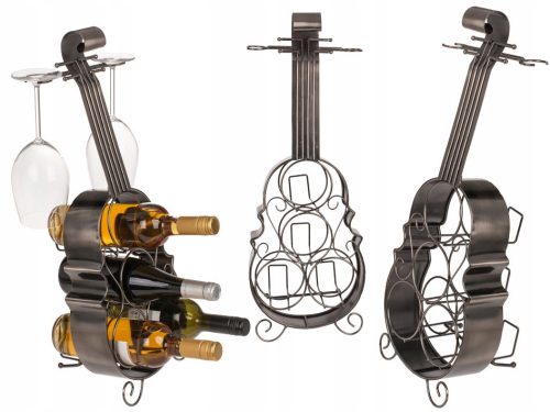 Weinregale Metallständer 4 Flaschen 2 Gläser Cello