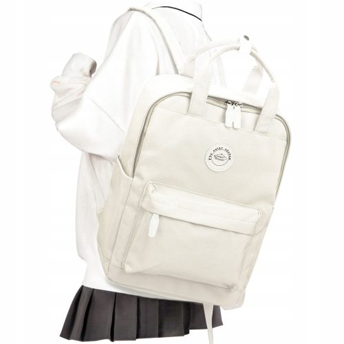  Schulrucksack mit mehreren Fächern, weiß, 11 Jahre