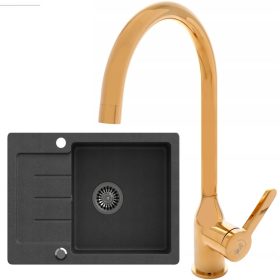  Quadron Johnny Waschbecken, Granit, schwarz