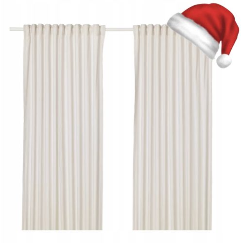 Fertige Vorhänge Halbtransparenter Bandvorhang 145 cm x 250 cm + ELEKTRONISCHE WEIHNACHTSKARTE ALS GESCHENK