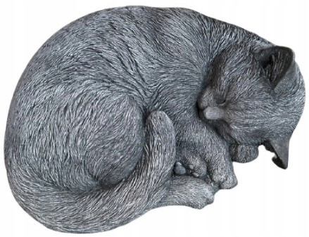  Gartendekoration - eine schlafende Katze - eine Betonfigur