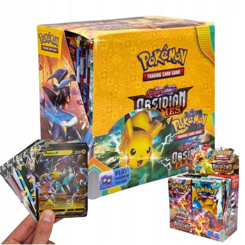  POKéMON-SAMMLERKARTEN-MEGA-BOX-SET OBSIDIANFLAMMEN 360 STÜCK + 3× POKéMON-SCARLET & VIOLET-KARTEN PALDEA EVOLVED TASCHE MIT 10 KARTEN