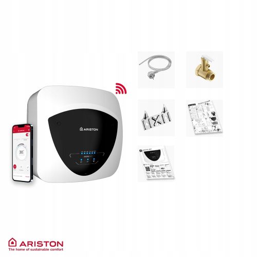  KESSEL ELEKTRISCHE HEIZUNG ARISTON ANDRIS ELITE WIFI 30 ÜBER DEM WASCHBECKEN