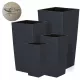  Blumentopf Whale Things 26,5 cm x 26,5 x 50 cm Kunststoff schwarz