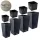  4× Blumentopf Whale Things 26,5 cm x 26,5 x 45 cm Kunststoff schwarz