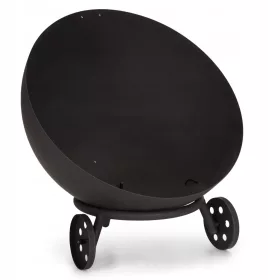    Gartenfeuerstelle Gartengrill Lagerfeuer Ø66cm Stahlabdeckung schwarze Räder