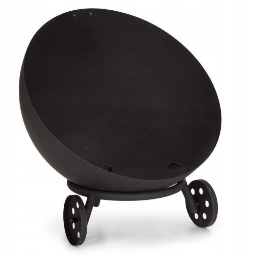  Gartenfeuerstelle Gartengrill Lagerfeuer Ø66cm Stahlabdeckung schwarze Räder