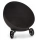  Gartenfeuerstelle Gartengrill Lagerfeuer Ø66cm Stahlabdeckung schwarze Räder