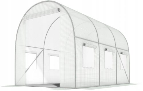Folientunnel, Kunststoffplatten Funfit Folientunnel 10 m² 400 x 250 cm weiß