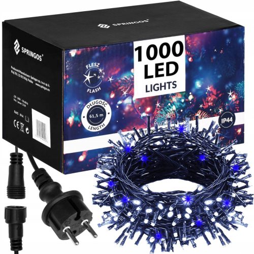  Springos Weihnachtsbaumbeleuchtung außen 61,5 m 501 – 1000 Lichter