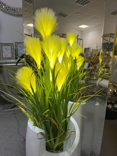 Künstliche Blumen und Früchte Dekogras im 80 cm LED-Topf