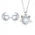  Katzen-Halsketten-Ohrringe, 2-teiliges Set, Mondlichtstein, S925-Silber