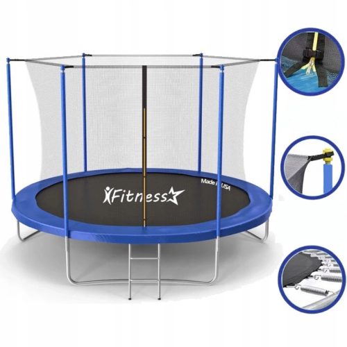 Fitness Star Trampolin mit Netz, 183 cm, Blau und Schwarz