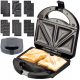  LOVIO LVSM001BK 6in1 Toaster, für Nüsse, Toast, Sandwich, schwarz 1000 W