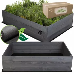    Wamar-Sosenka Blumentopf 100 cm x 120 x 27 cm, Holztöne in Grau und Silber